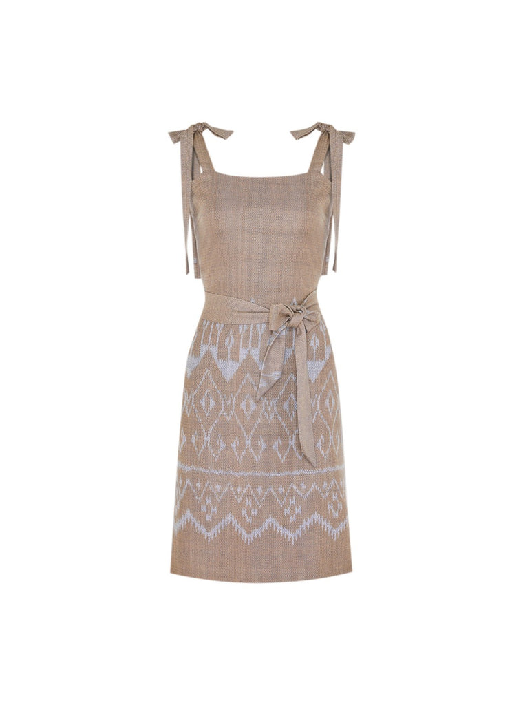 Napa Handwoven Dress - Brown