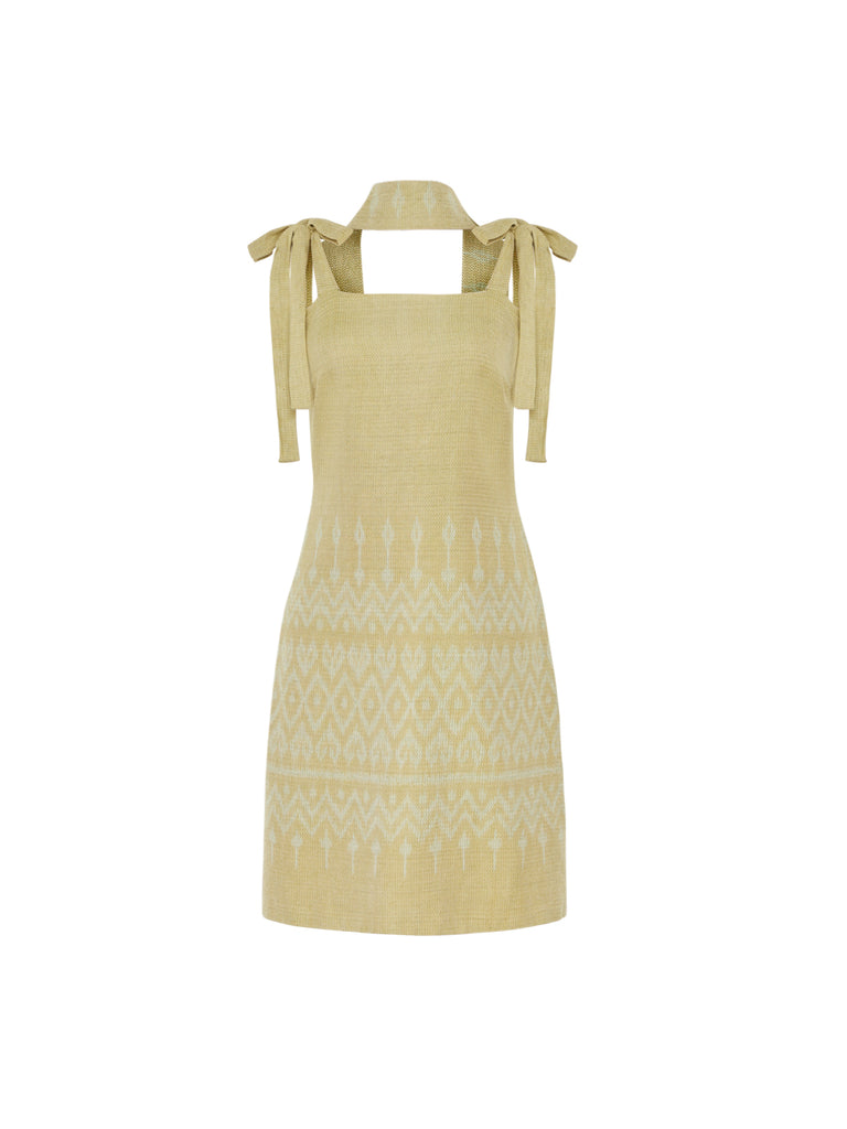 Napa Handwoven Dress - Lemon Green