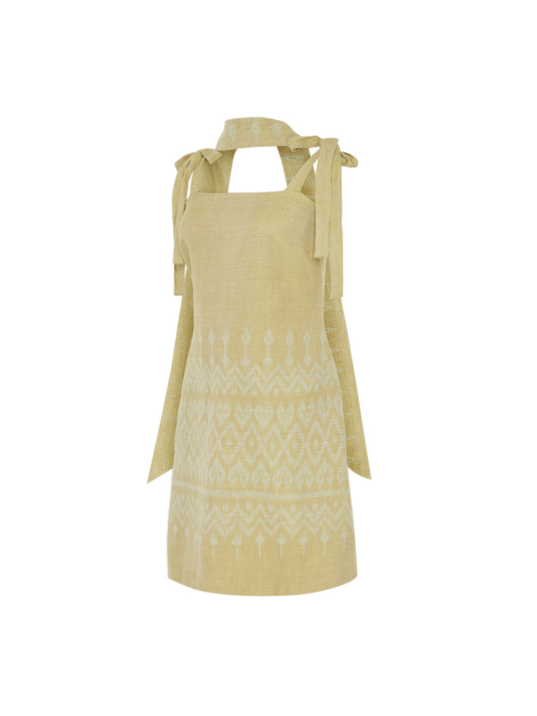 Napa Handwoven Dress - Lemon Green