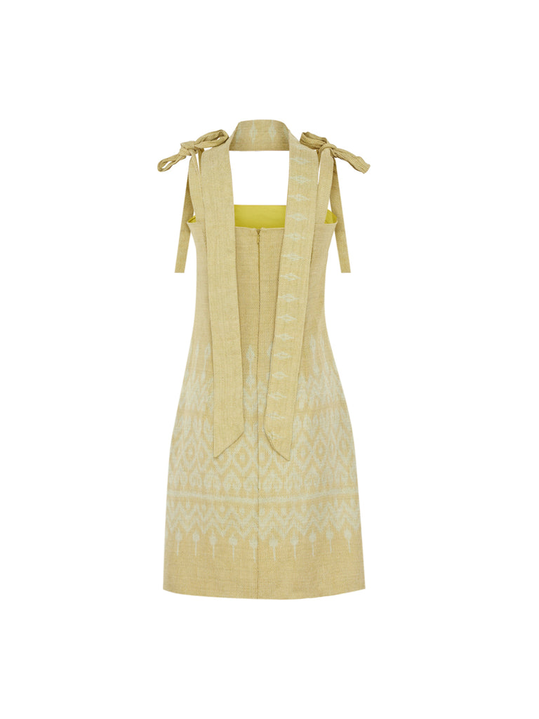 Napa Handwoven Dress - Lemon Green