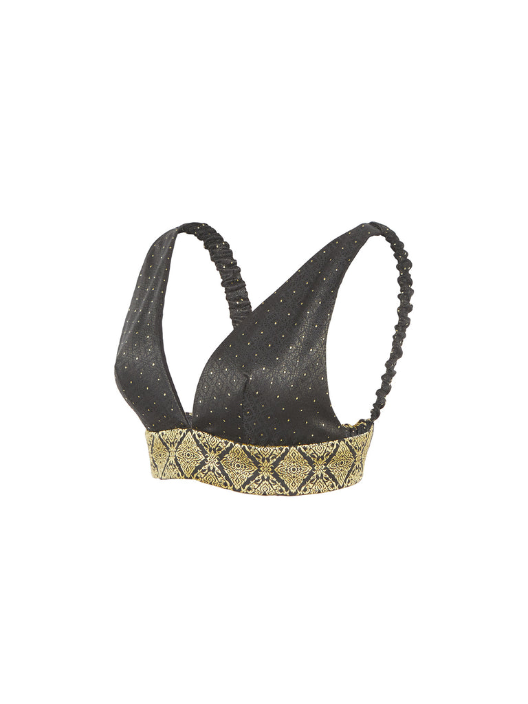 Darin Bralette - Black Flower