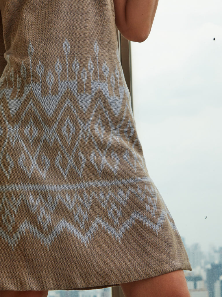 Napa Handwoven Dress - Brown